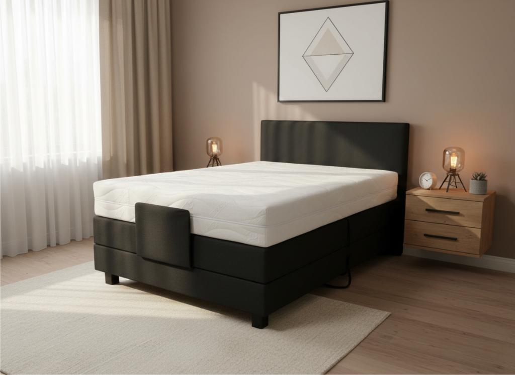 Elektrisch verstelbare TWIJFELAAR BOXSPRING 120 x 200 OP=OP, Overige materialen, Verstelbaar, Verzenden, Info@iboxz.nl