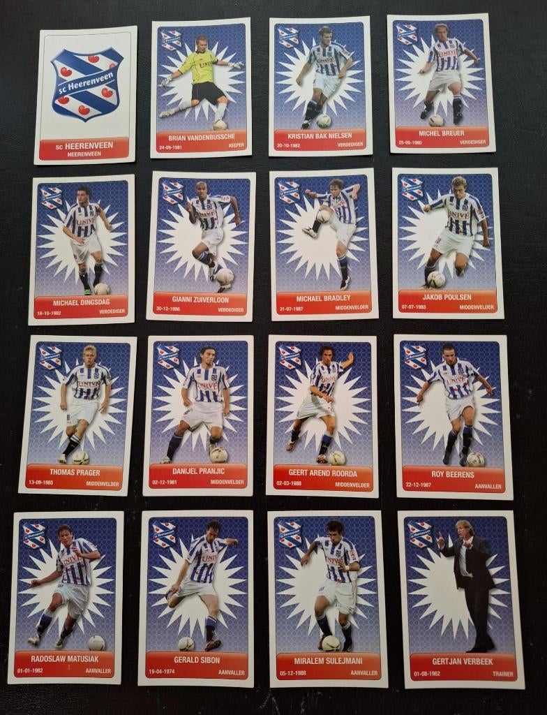 Complete set kaarten SC Heerenveen 2007-08, Ophalen of Verzenden, Zo goed als nieuw, Overige binnenlandse clubs, Poster, Plaatje of Sticker