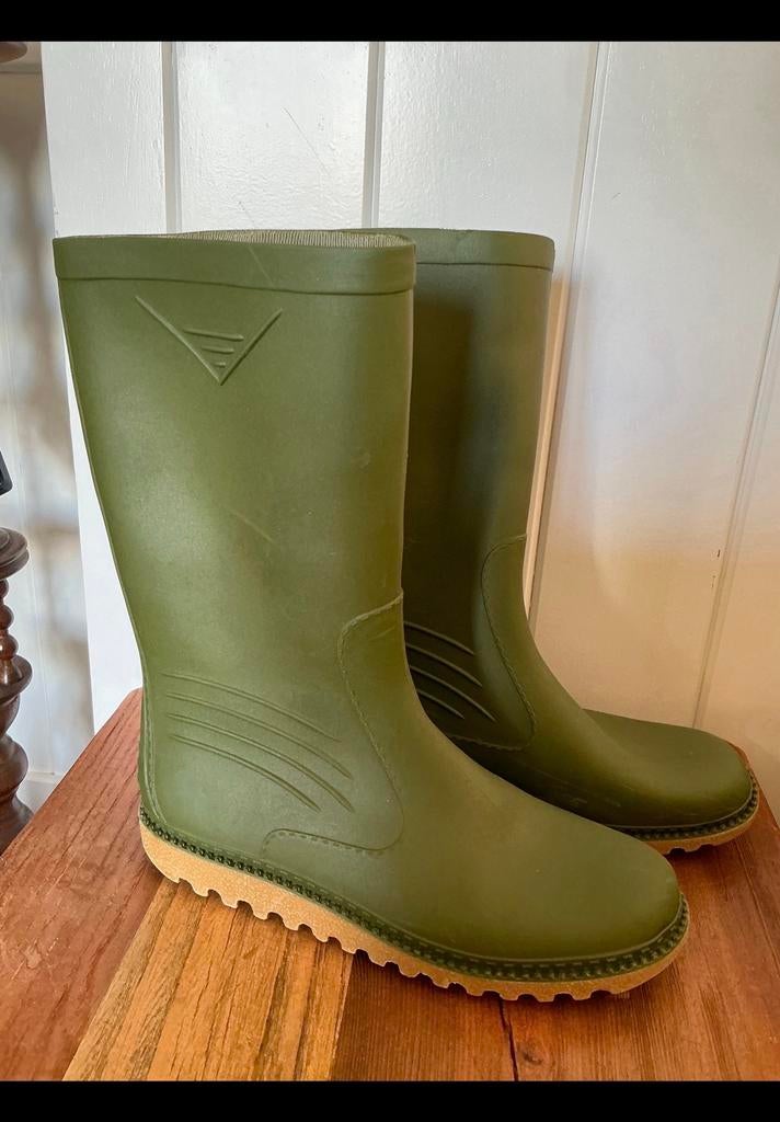Groen rubberen laarzen, kaplaarzen, regenlaarzen, laars m 38, Ophalen of Verzenden, Zo goed als nieuw, Laarzen