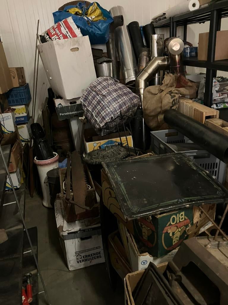 Meest gietijzer : ongeveer 6000kg kachelonderdelen, Huis en Inrichting, Kachels, Verzenden, Gebruikt, Hout, Houtkachel