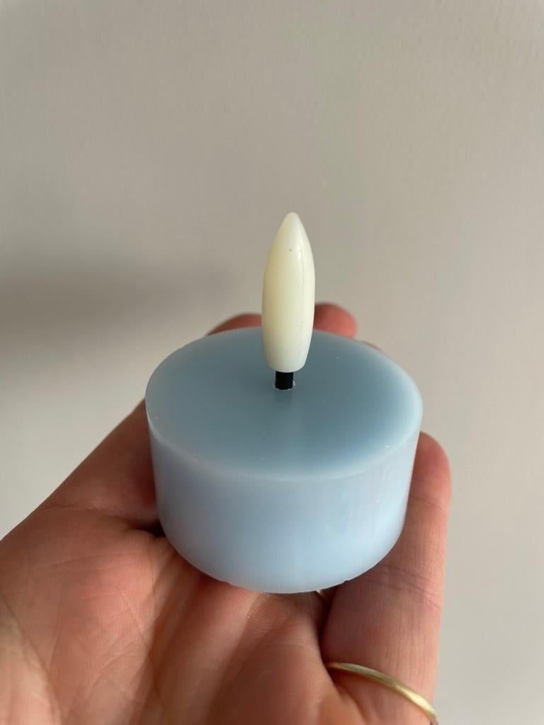 Sirius Sille LED kaars waxinelicht theelicht blauw NIEUW 2st, Ophalen of Verzenden, Overige materialen