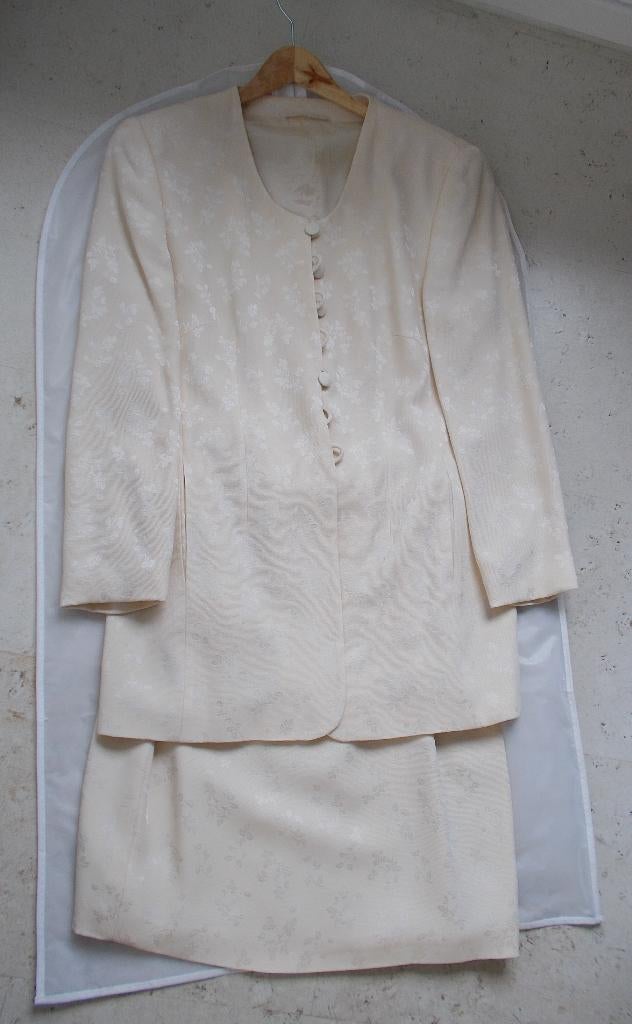 mantelpak Gerry Weber damesrok jasje maat 38 Parelmoer, Kleding | Dames, Kostuum of Pak, Overige kleuren, Zo goed als nieuw, Gerry weber