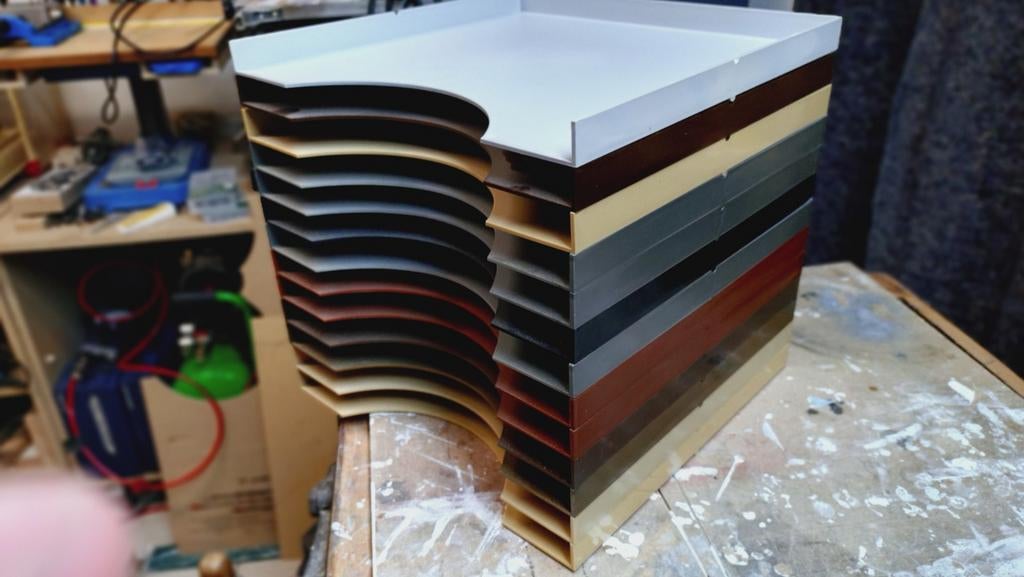 Vintage TICO DBGM Vinyl Platen Rekje/Kastje - 13 Stuks, Kunststof, Gebruikt, Minder dan 25 discs, Ophalen of Verzenden