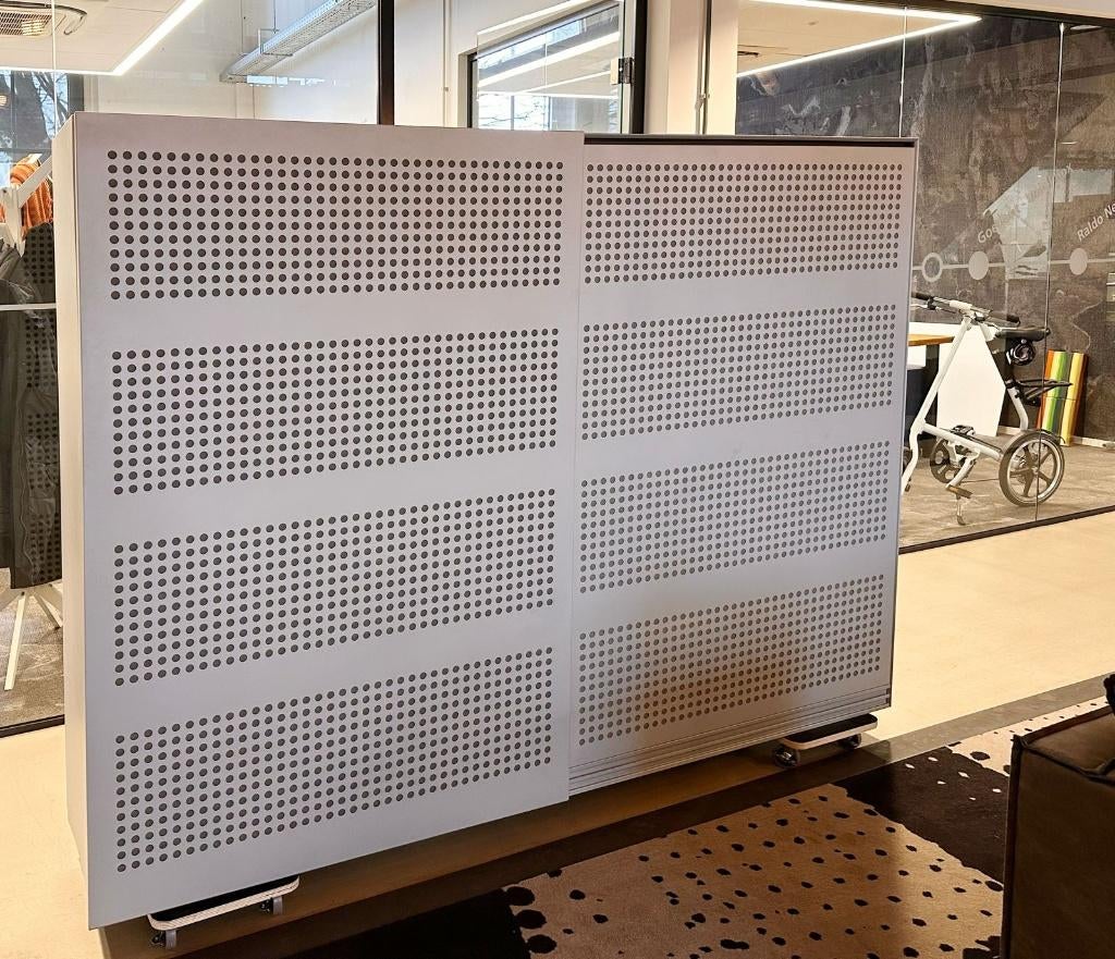 Merk: Lensvelt dubbelzijdige akoestische schuifdeurkast, Ophalen, Gebruikt, 200 cm of meer, Metaal