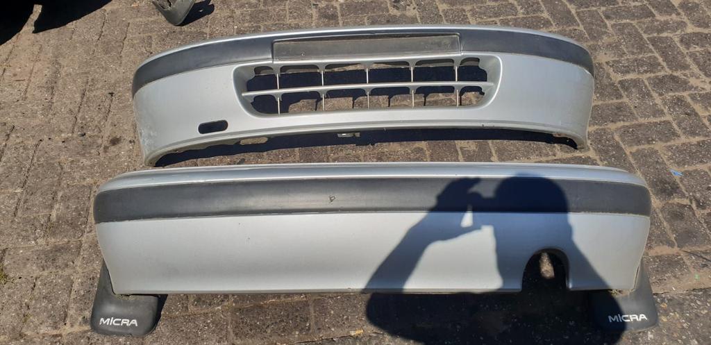 NISSAN MICRA VOOR+ACHTER BUMPER BJ 93 TOT 97, Ophalen of Verzenden, Gebruikt, Voor, Bumper