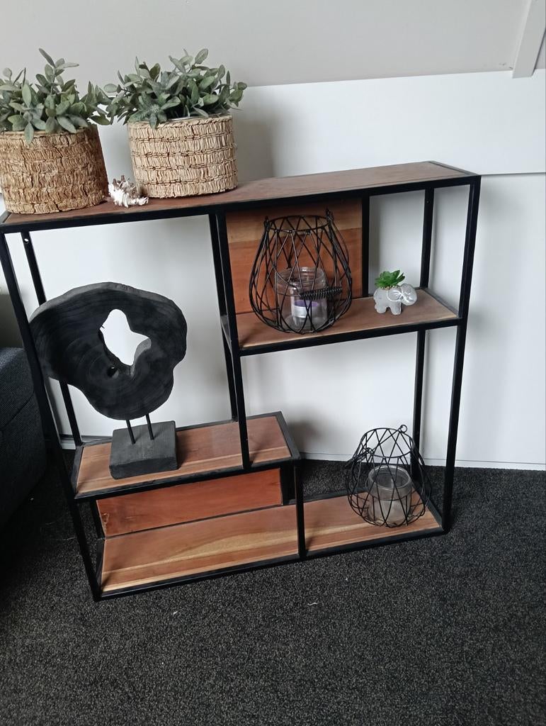 Teakhouten wandrek, Ophalen, Teakhout, Minder dan 150 cm, Minder dan 100 cm
