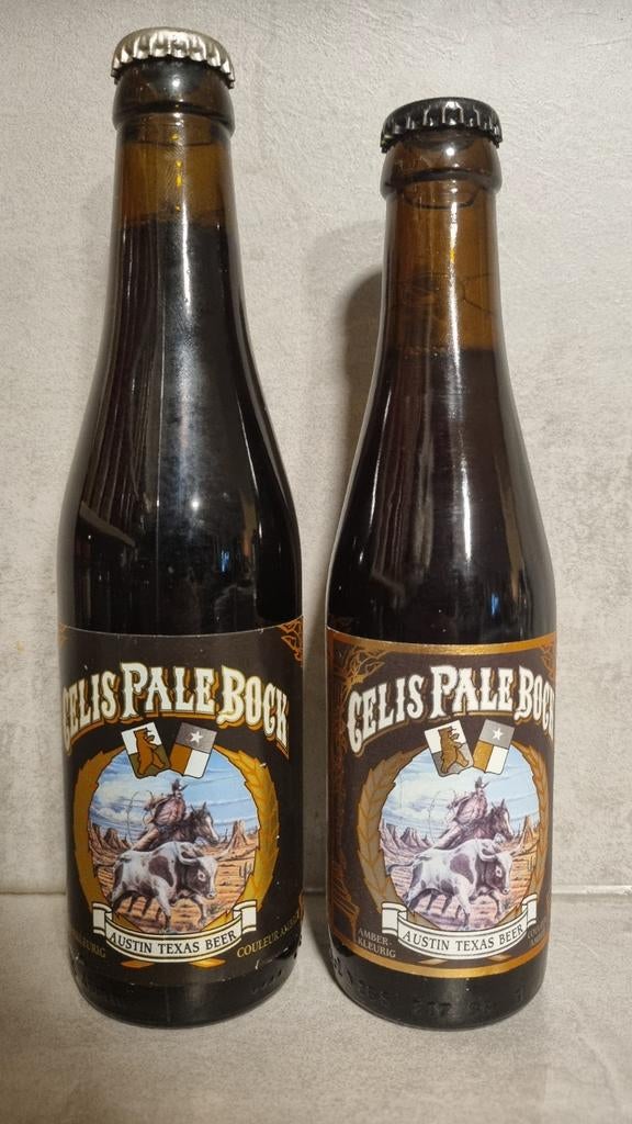 Celis Pale Bock set – Austin, Texas – 25cl '95 & 33cl '05, Verzamelen, Biermerken, Overige merken, Ophalen of Verzenden