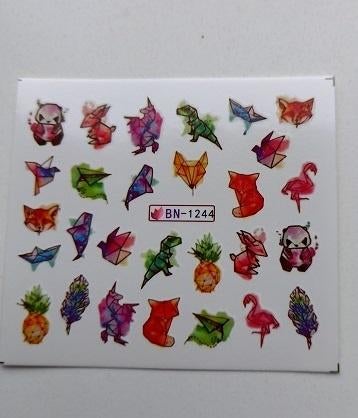 Velletje nagel water decals stickers BN-1244 geometrische, Sieraden, Tassen en Uiterlijk, Uiterlijk | Cosmetica en Make-up, Nieuw
