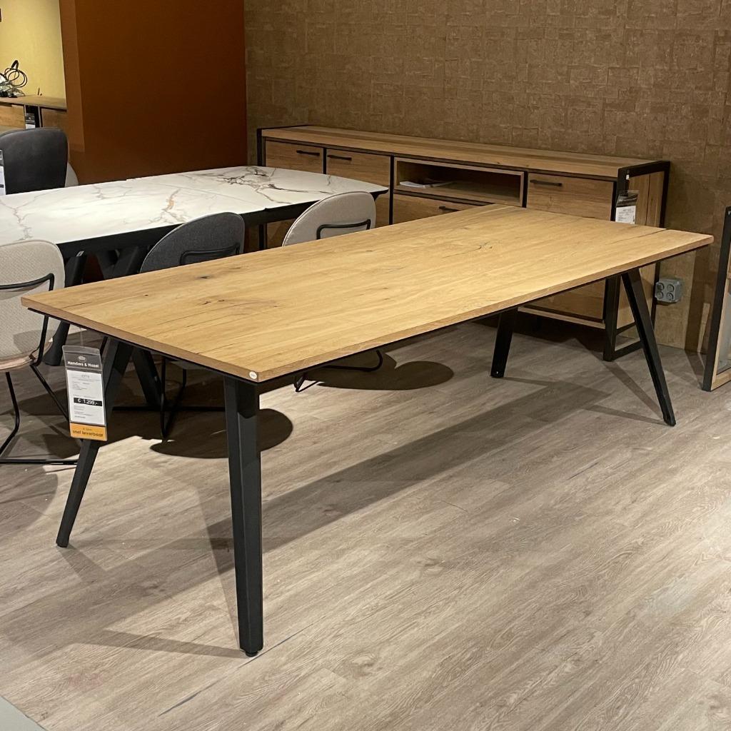 Eetkamertafel City Henders en Hazel, 200 cm of meer, Zo goed als nieuw, Vijf personen of meer, Eikenhout