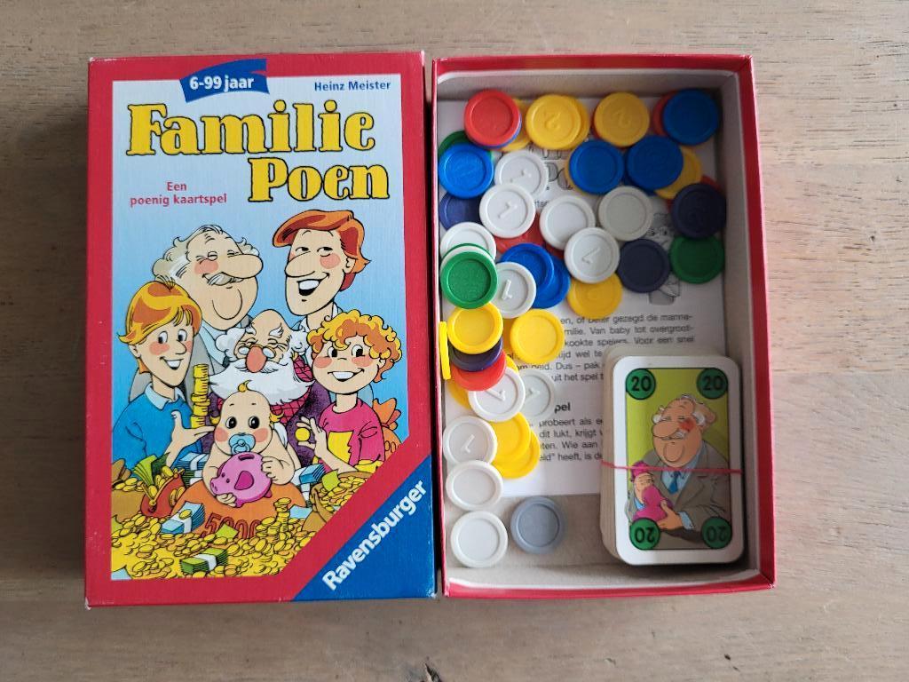 familie poen, Hobby en Vrije tijd, Gezelschapsspellen | Kaartspellen, Vijf spelers of meer, Ophalen of Verzenden, Gebruikt