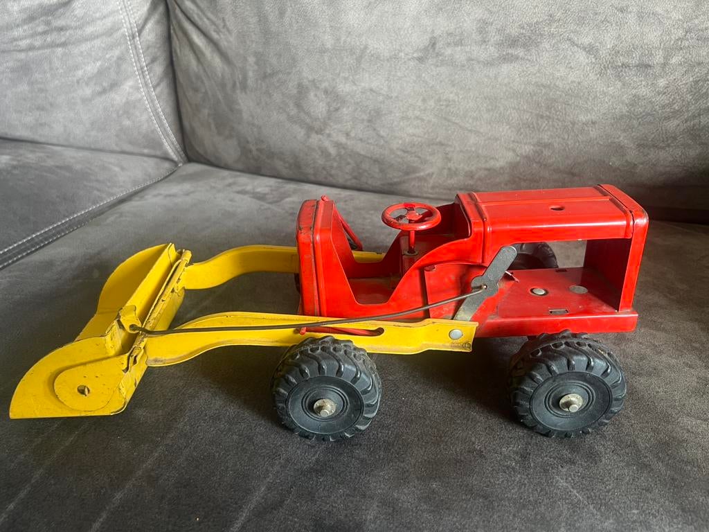 Vintage Jaren ‘50 Tri-Ang Metalen Graafmachine Engeland., Antiek en Kunst, Antiek | Speelgoed, Ophalen of Verzenden