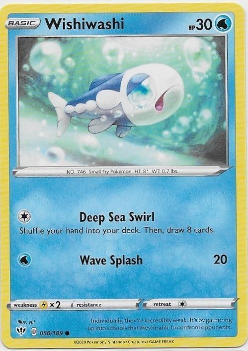 Darkness Ablaze,  Wishiwashi [common] 50/189, Ophalen of Verzenden, Nieuw, Losse kaart
