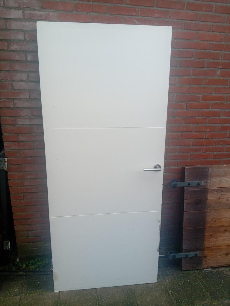 1mooie dichte massieve buitendeur87.5x201.5, Ophalen, 80 tot 100 cm, Binnendeur, Zo goed als nieuw