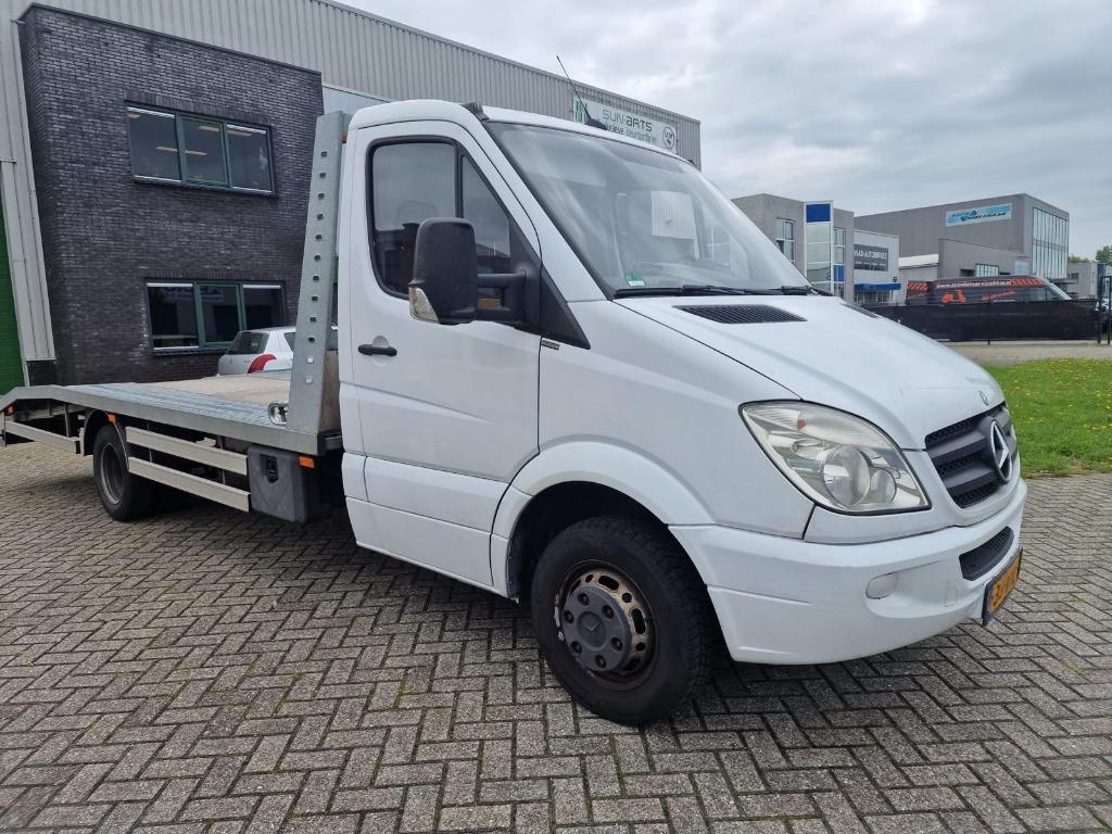 Mercedes Sprinter 515 CDI 2008 Oprijwagen autotransport NAP!, Automaat, Zwart, 150 pk, Wit