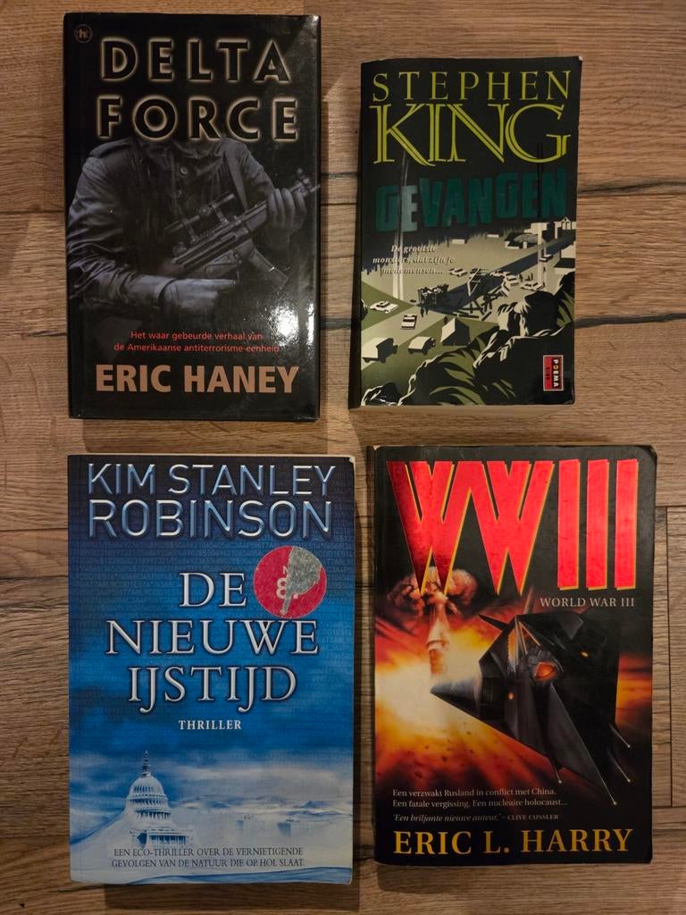 4 Boeken Collectie: Delta Force, Stephen King, etc., Ophalen of Verzenden, Gelezen, Diverse Auteurs, Nederland