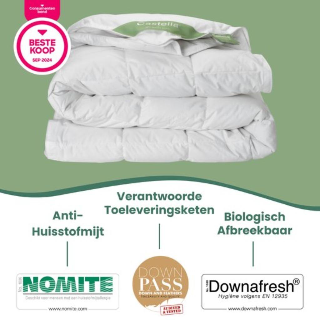 Castella Sirius Beste Koop dekbed actie nu laagste prijs!, Info@duckydons.nl, Wit, Ophalen of Verzenden, Deken of Dekbed