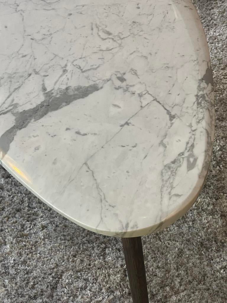 Leolux Iduna salontafel marmer 90 x 58 x 37, Ophalen, Rechthoekig, 100 tot 150 cm, 50 tot 100 cm