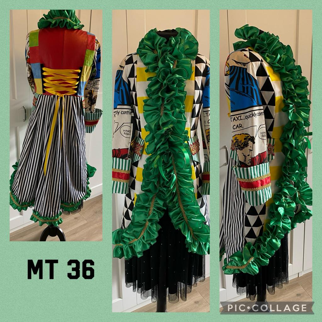 Nieuwe handgemaakte carnavalsjas - One of a kind!, Maat 38/40 (M), Carnaval, Nieuw, Ophalen of Verzenden
