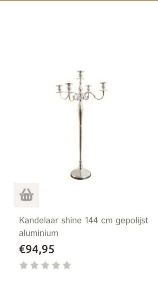 Grote Vloerkandelaar - 102 cm Hoog, Ophalen