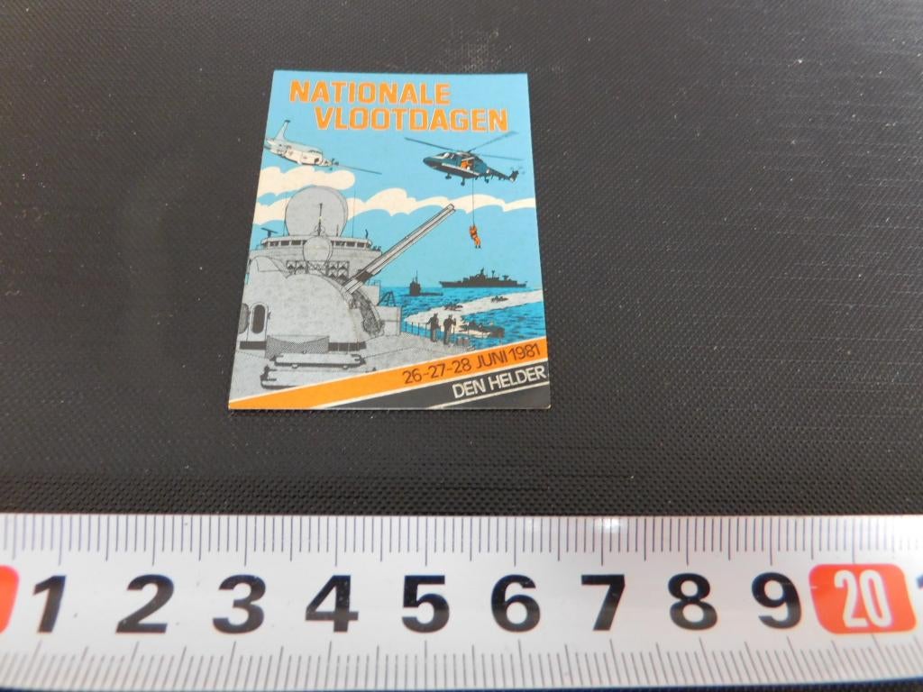 sticker den helder 1981 nationale vlootdagen leger marine, Ophalen, Zo goed als nieuw