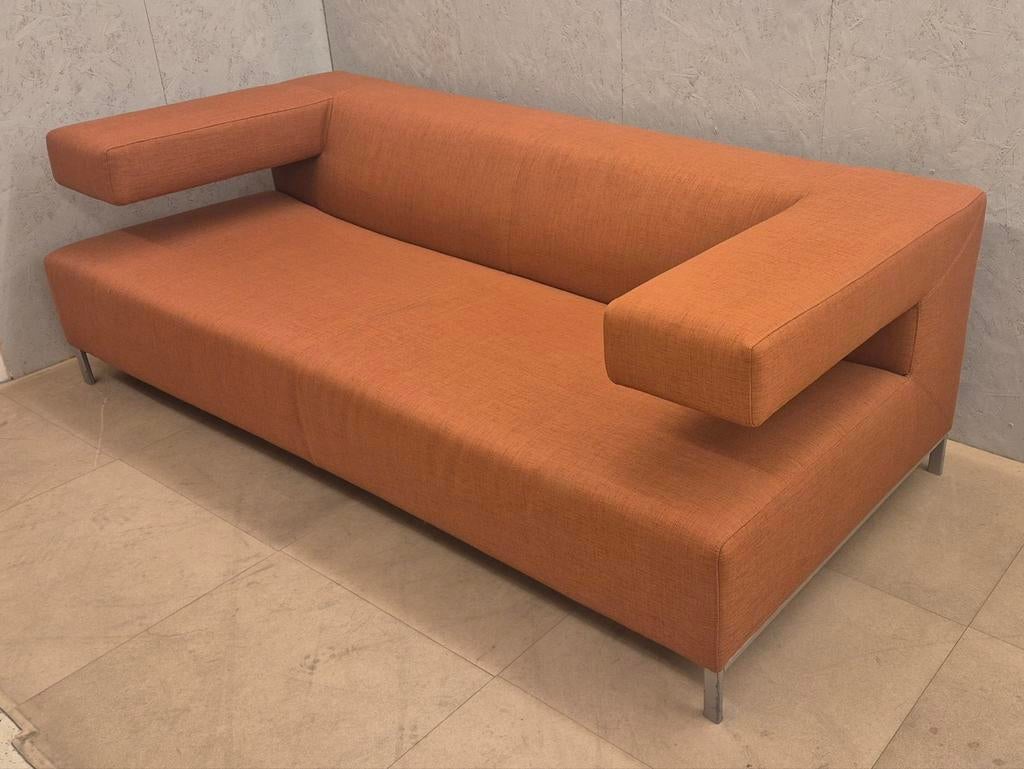Designbank Crack by Machalke – koperbruin – 205 cm, Huis en Inrichting, Banken | Bankstellen, Gebruikt, Rechte bank, Driepersoons