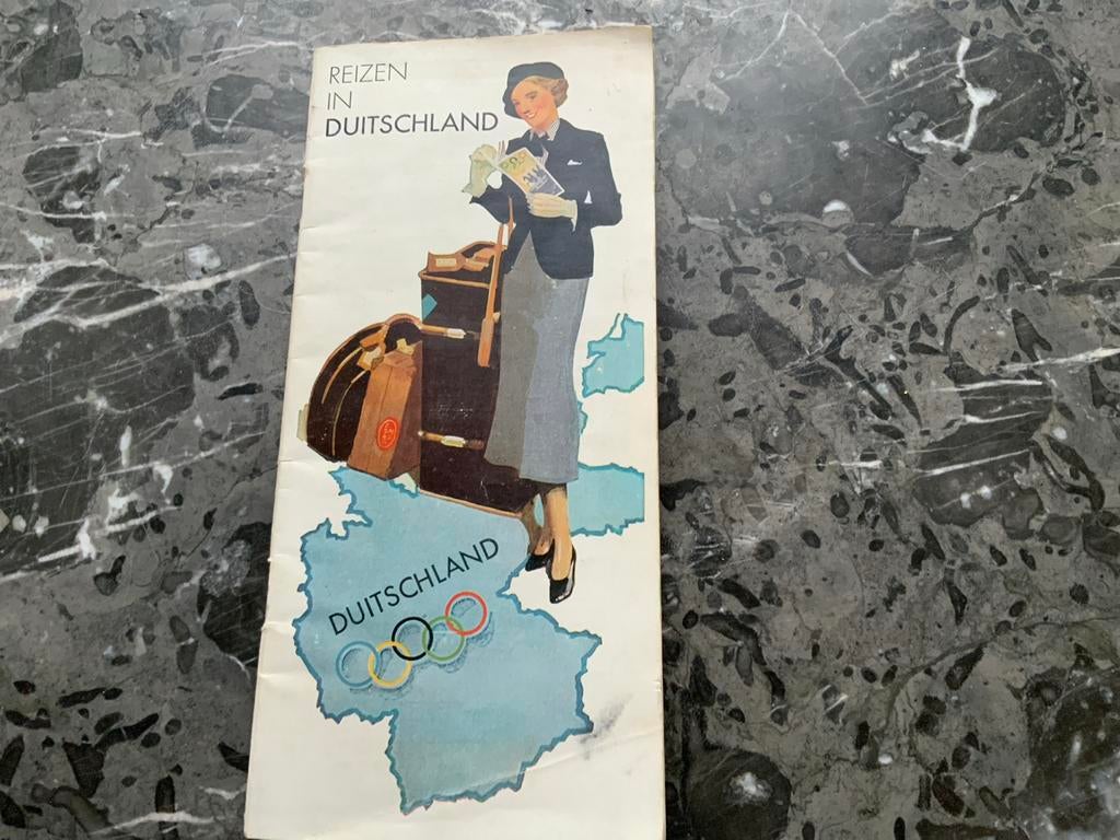 Brochure Reizen in Duitsland uit 1936 ivm Olympische Spelen, Verzamelen, Ophalen of Verzenden