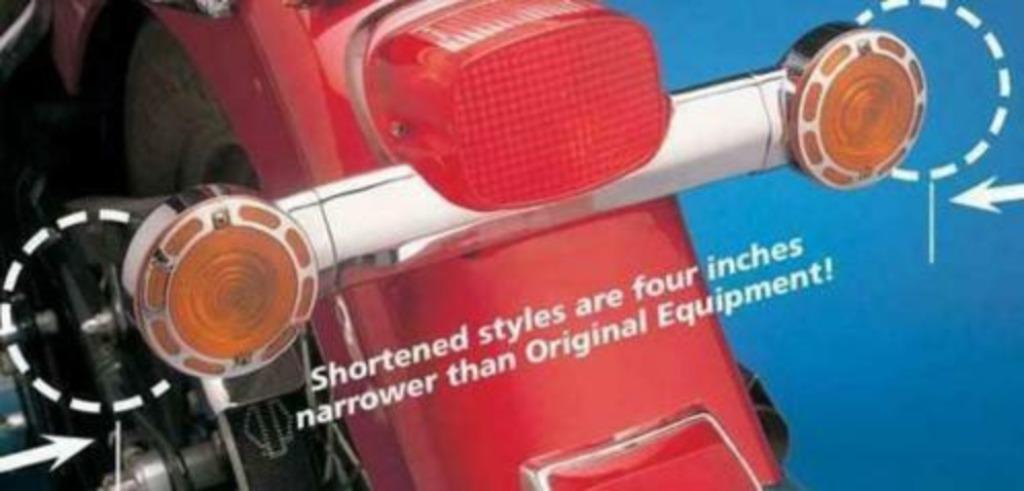TURN SIGNAL BAR, REAR FL STYLE. SHORT Chrome, Ophalen of Verzenden, Nieuw