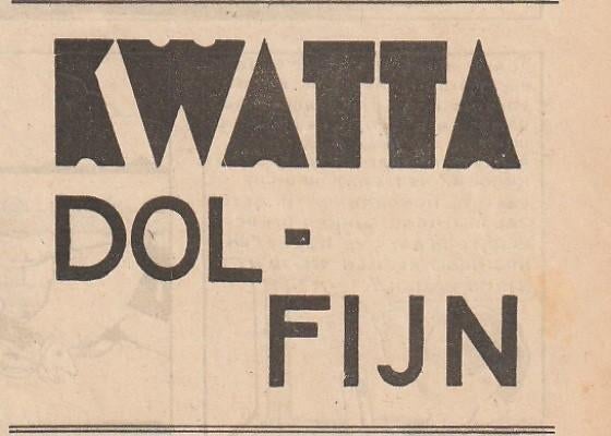 Retro reclame 1941 Kwatta Dol-Fijn repen chocolade, Verzenden, Overige typen