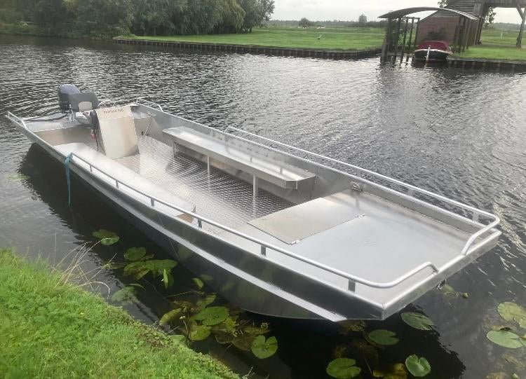 Aluminium platbodem, visboot, ponton, werkboot. (Nieuwbouw), Watersport en Boten, Vis- en Consoleboten, Ophalen of Verzenden, Nieuw