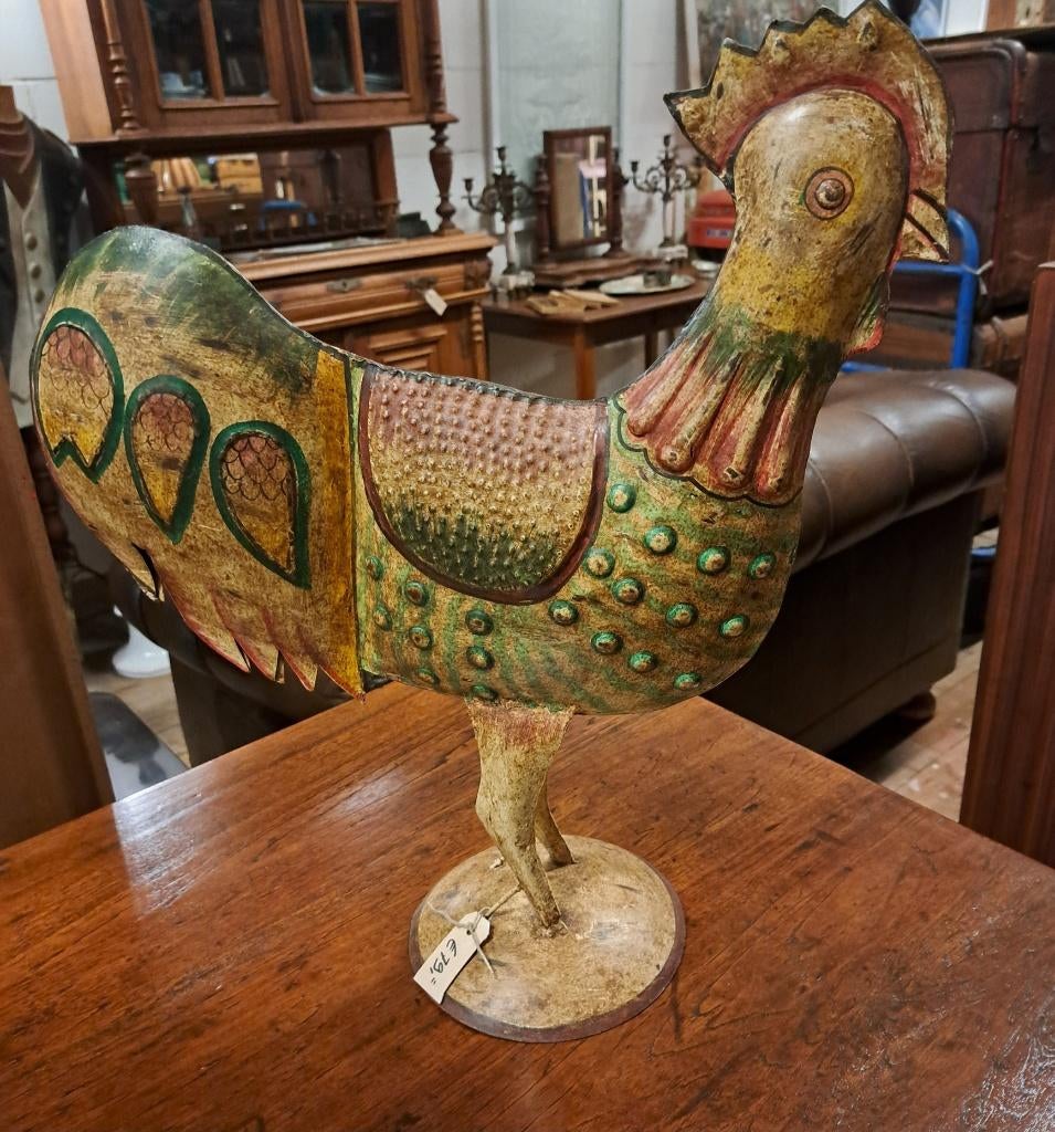 Metalen vogel met een mooie oude patina Bohemien Ibiza look, Antiek en Kunst, Ophalen