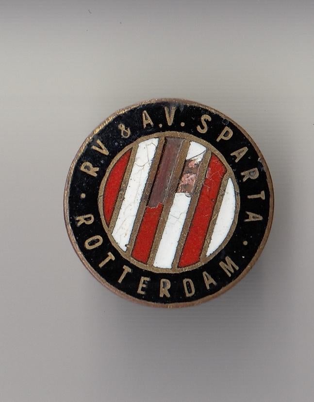 Voetbal Sparta Rotterdam emaille knoop, Verzamelen, Speldjes, Pins en Buttons, Gebruikt, Speldje of Pin, Overige onderwerpen, Ophalen of Verzenden