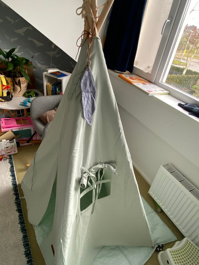 Little Dutch Tipi Speeltent mintgroen met kleed, Ophalen, Gebruikt