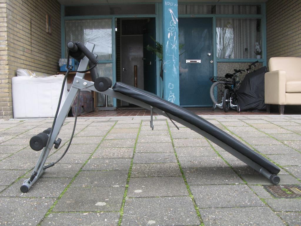 Fitness/buikspierplank + Deurrekstok, Gebruikt, Overige typen, Ophalen of Verzenden, Metaal