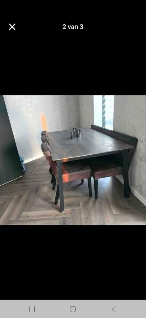 Gebruikte Eethoek met Stoelen, Ophalen of Verzenden, Gebruikt, Modern, 4 tot 6 stoelen