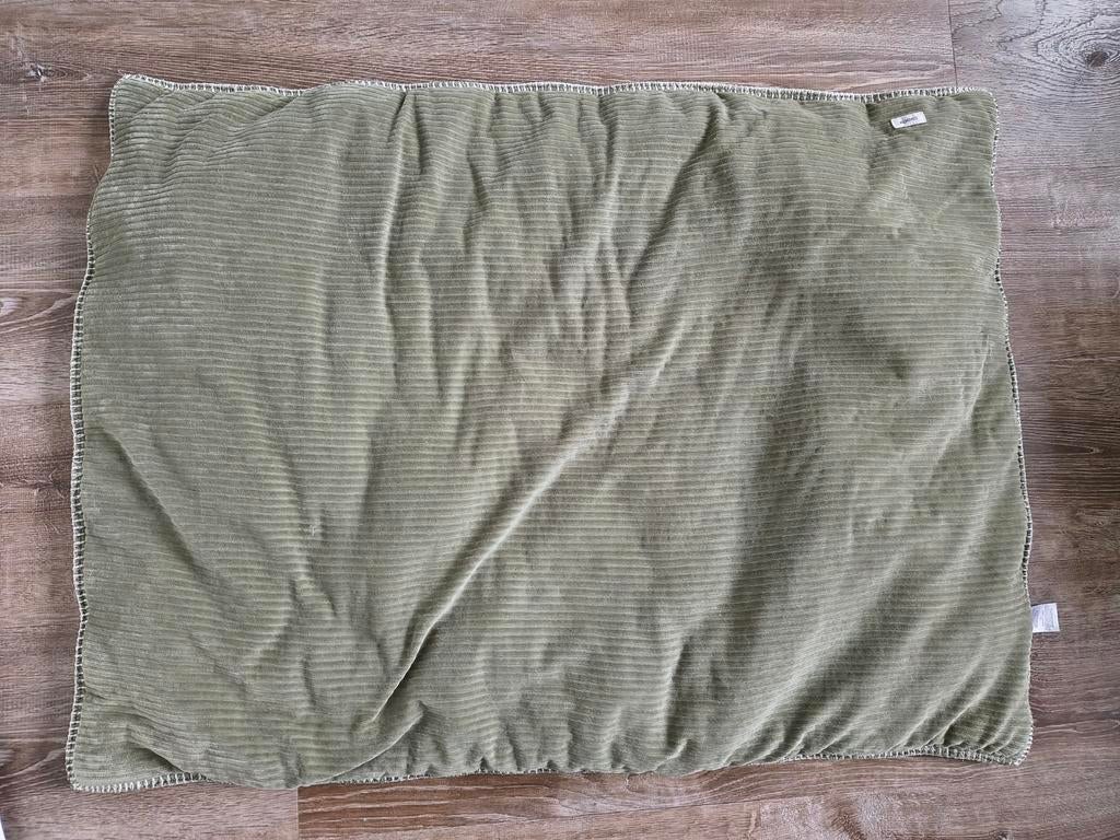 Koeka Vik boxkleed groen/sand 75x95cm - z.g.a.n., Kinderen en Baby's, Ophalen of Verzenden, Zo goed als nieuw, Rechthoekig