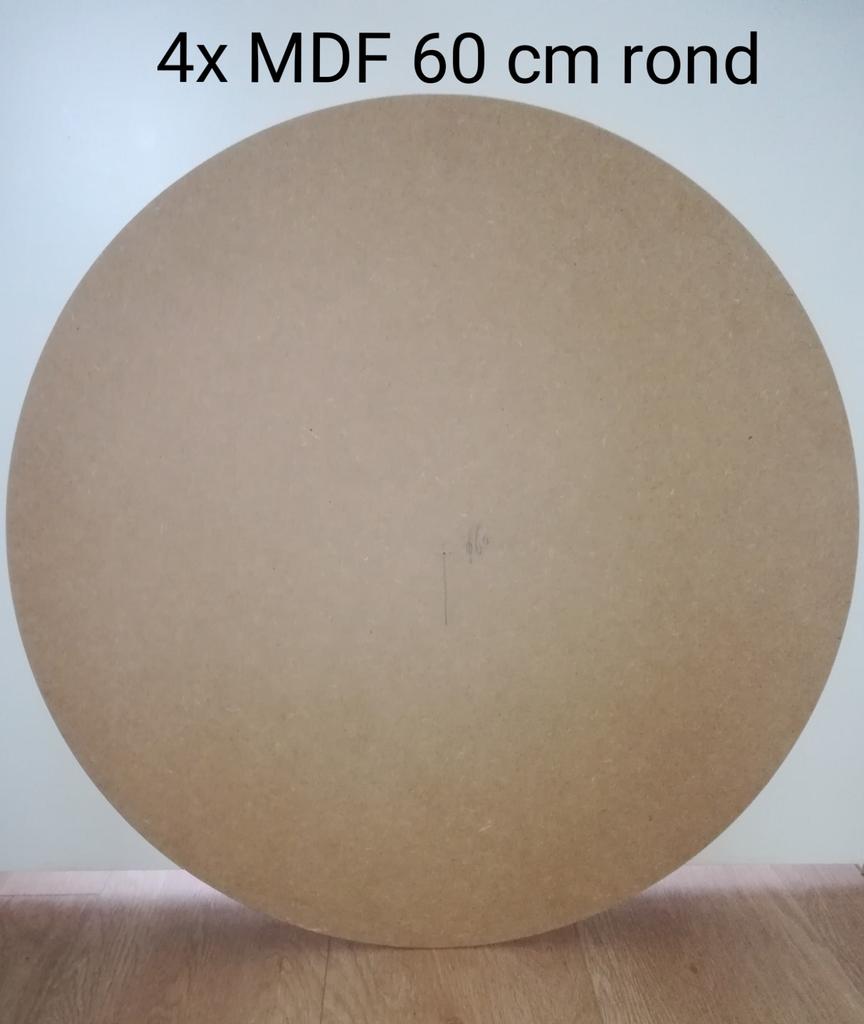 4x 60 cm MDF ronde schijven platen cirkels, Ophalen
