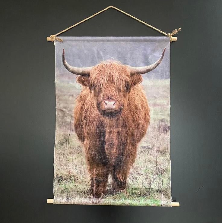 Te koop: Prachtige wandhanger Schotse Hooglander, Ophalen of Verzenden, Nieuw, Schilderij, Minder dan 50 cm