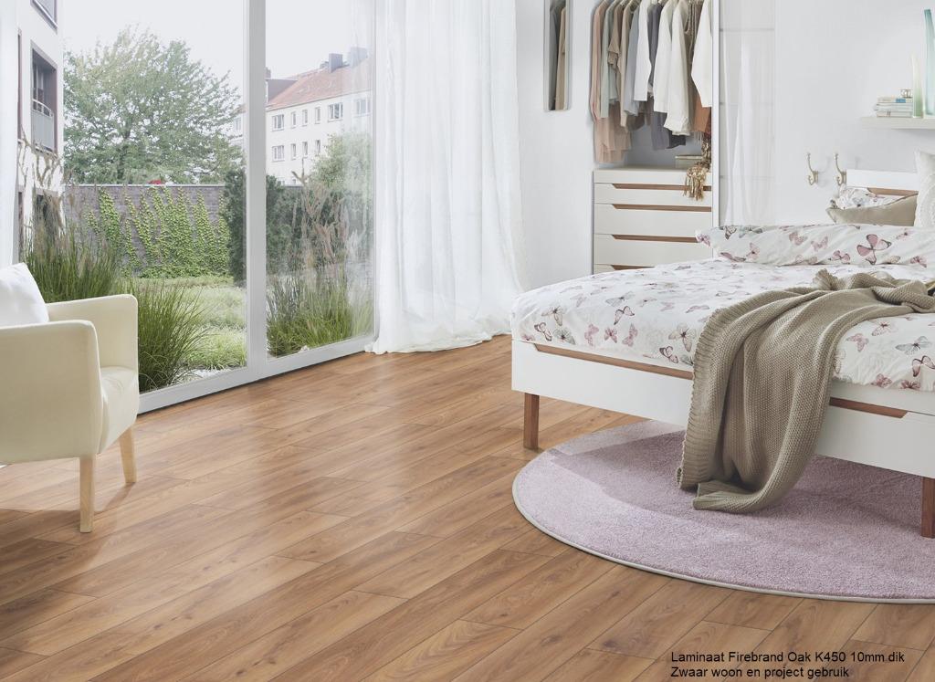 Laminaat Firebrand Oak K450 10mm dik Promotie prijs €13,95m2, Bruin, 75 m² of meer, Nieuw, Ophalen of Verzenden