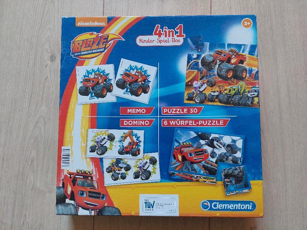 Blaze 4-in-1 speelbox (memory, puzzel, domino, kubuspuzzel), Ophalen, Gebruikt