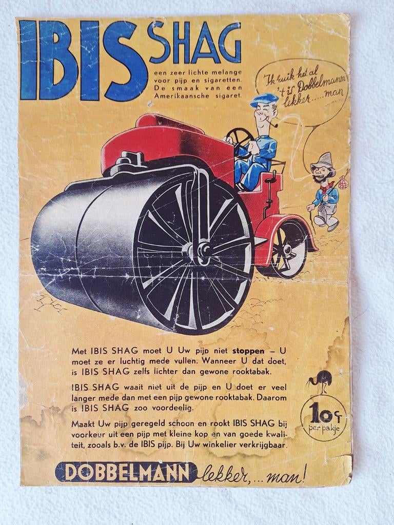 Vintage Ibis Shag Reclamebord, Ophalen of Verzenden, Gebruikt, Reclamebord