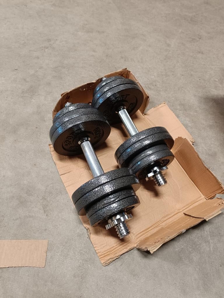 Dumbellset 2 x 17.5 kilo, Benen, Zo goed als nieuw, Unknown@unknown.com, Halterset