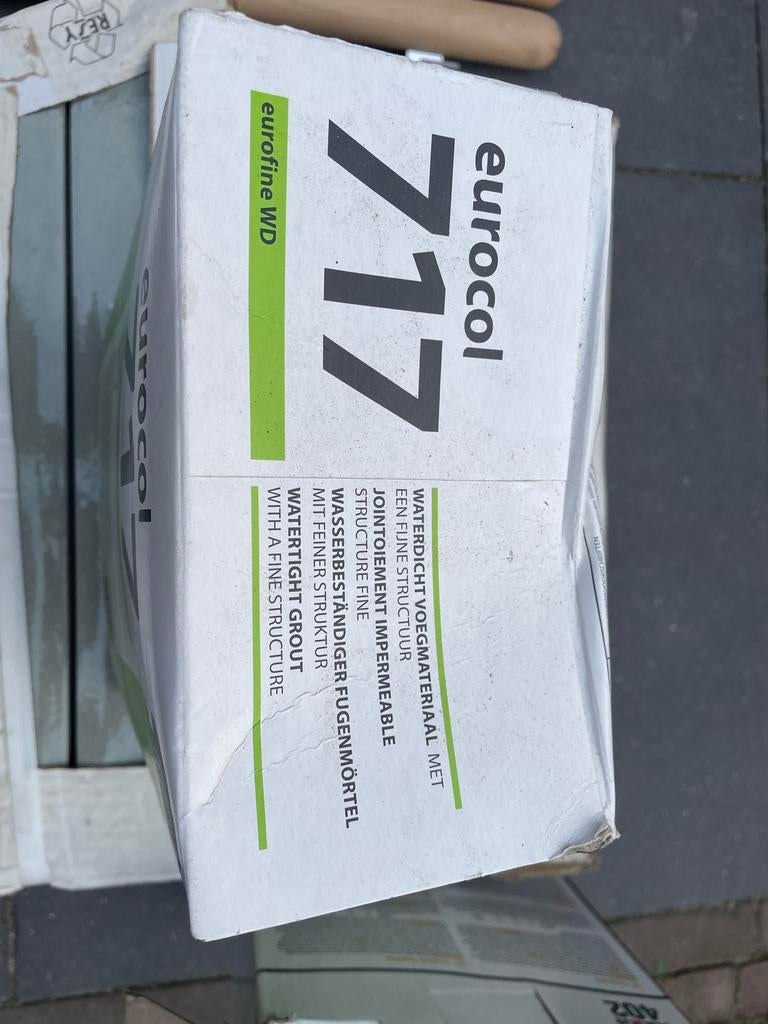 Eurocol 717 Voegwerk Tegels Lichtgrijs - Nieuw & Waterdicht, Doe-het-zelf en Verbouw, Tegels, Ophalen, Overige typen, Nieuw, Minder dan 20 cm