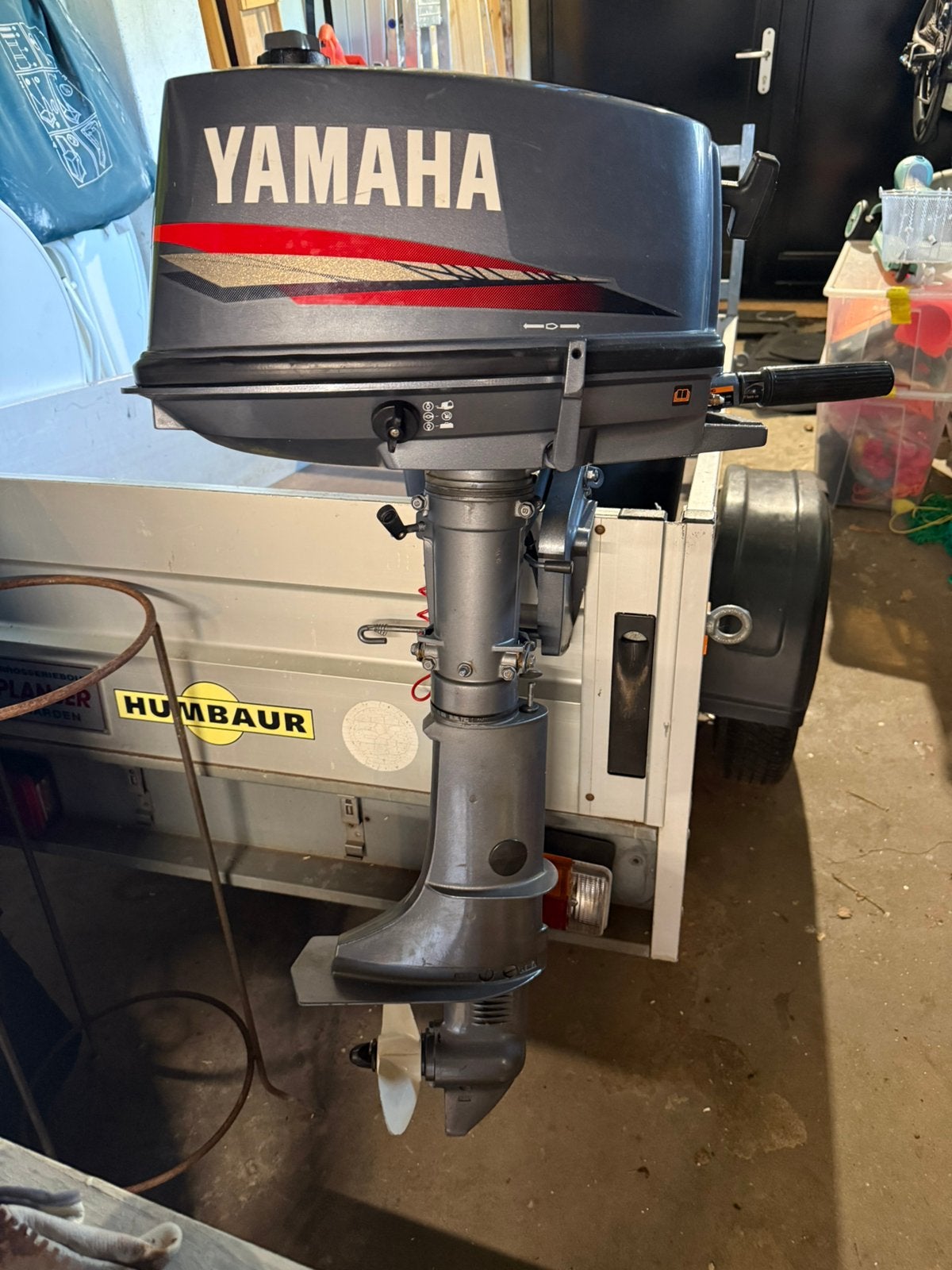 Te koop: Yamaha 4 pk 2-takt buitenboordmotor, kortstaart, Ophalen, Zo goed als nieuw