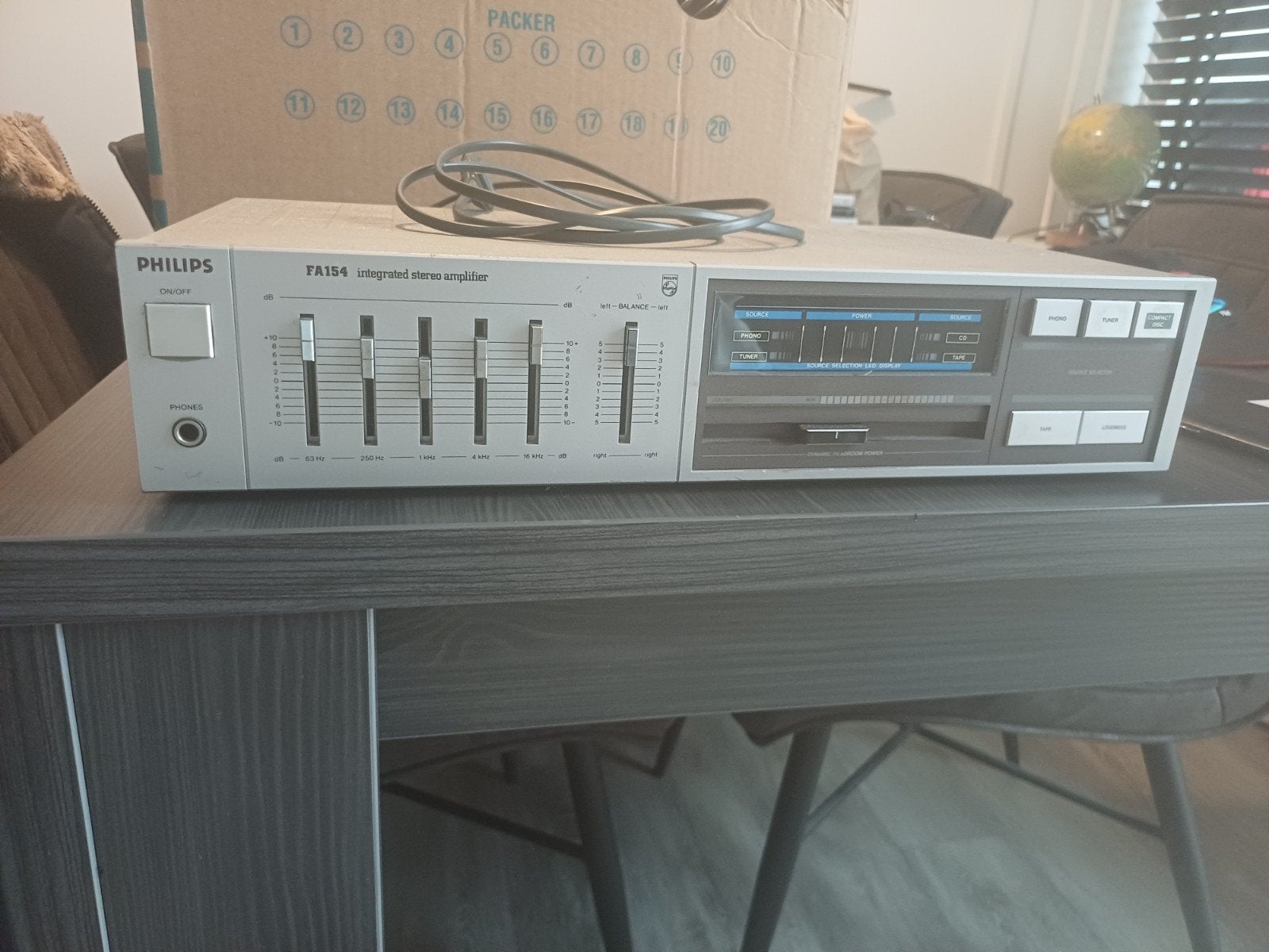 Philips FA154 Geïntegreerde Stereo Versterker, Overige merken, Gebruikt, Ophalen of Verzenden, Minder dan 60 watt