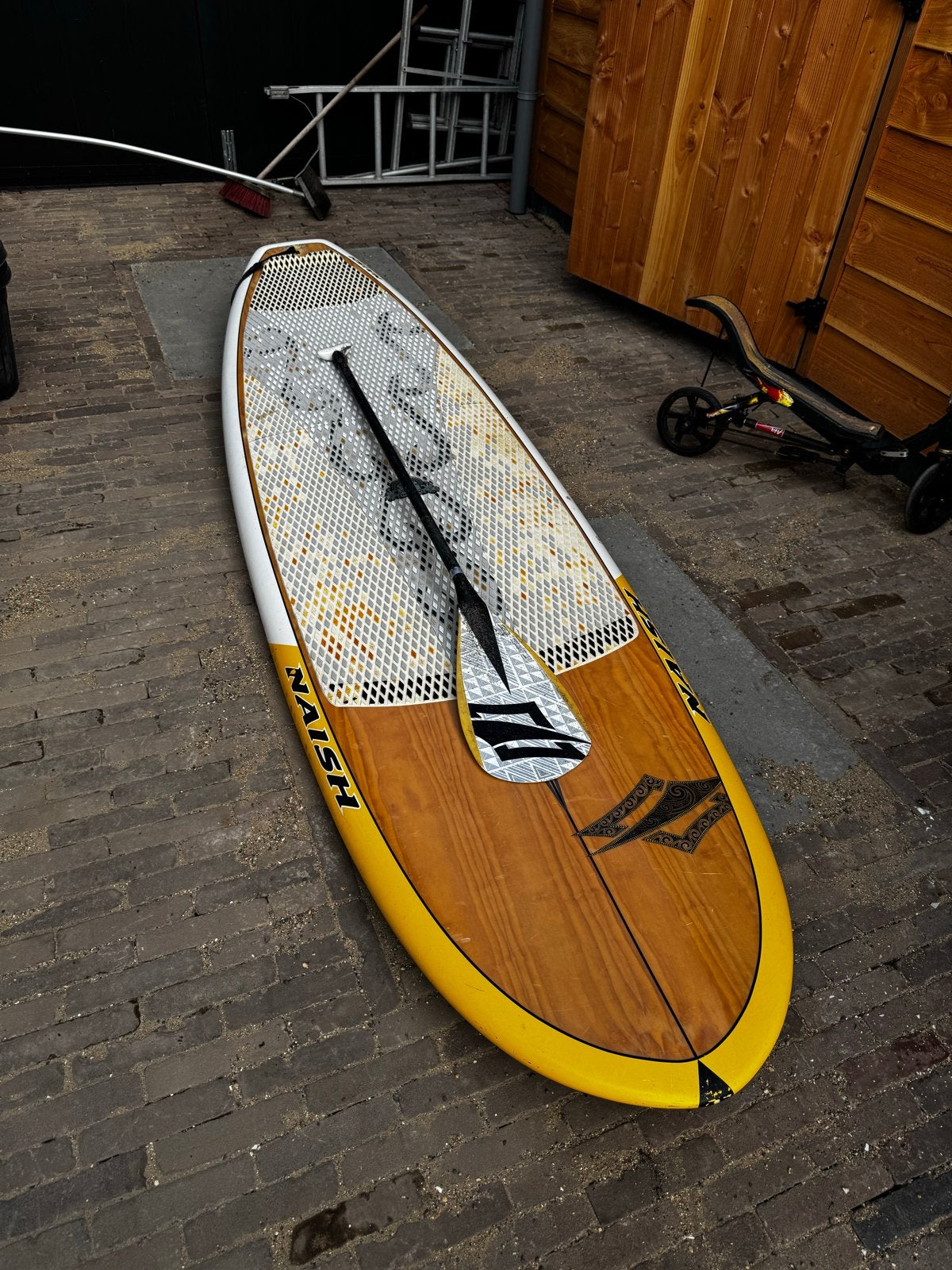 Naish SUP-board met carbon peddel en hoes, Ophalen, Gebruikt, SUP-boards