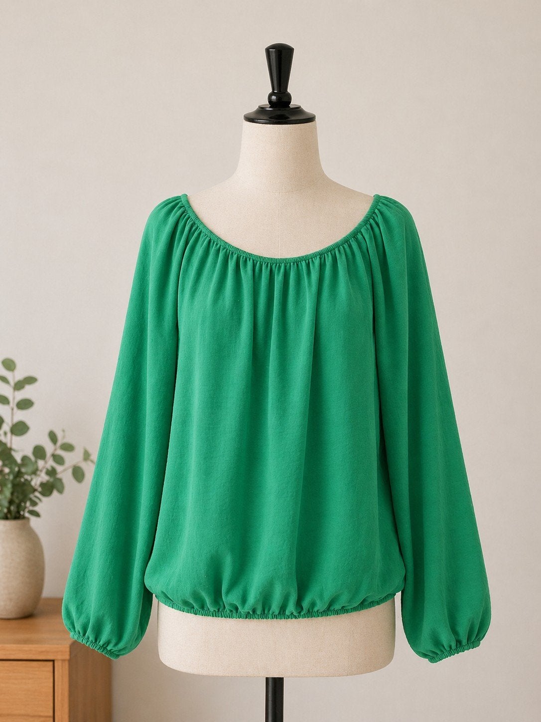 Groene tuniek met lange mouwen, Kleding | Dames, Blouses en Tunieken, Ophalen of Verzenden, Zo goed als nieuw, Maat 38/40 (M)