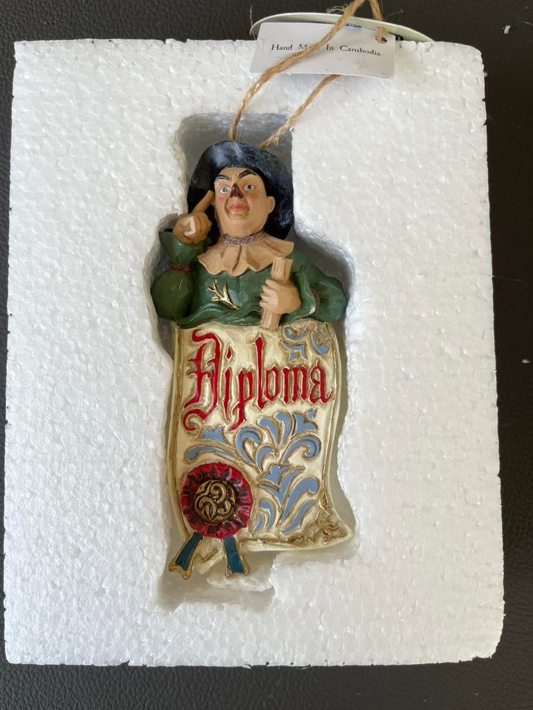 Wizard of Oz Jim Shore Scarecrow Diploma Ornament Enesco, Verzamelen, Beelden en Beeldjes, Nieuw, Overige typen, Ophalen of Verzenden