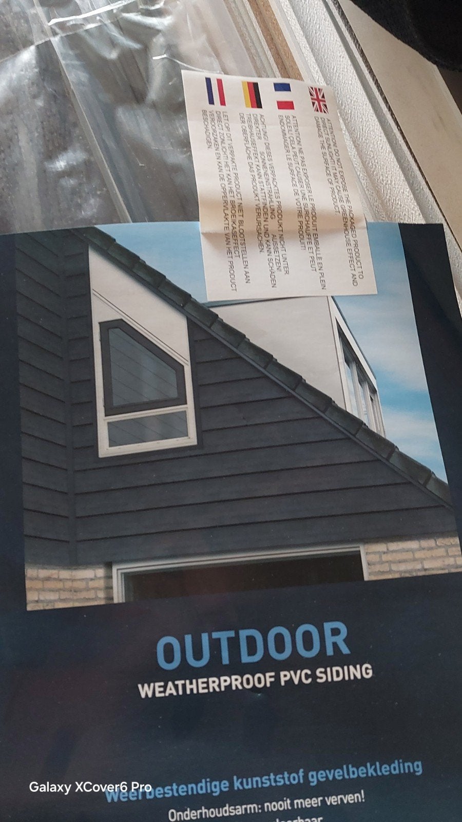 Nieuwe kunststof gevelpanelen donkergrijs (2 stuks), Doe-het-zelf en Verbouw, Ophalen of Verzenden, Nieuw, Overige materialen