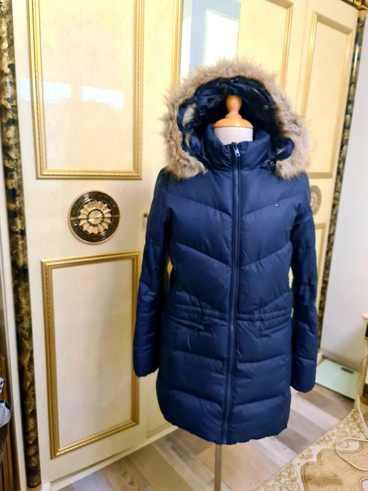 Tommy Hilfiger jas, Ophalen of Verzenden, Zo goed als nieuw, Maat 38/40 (M), Blauw