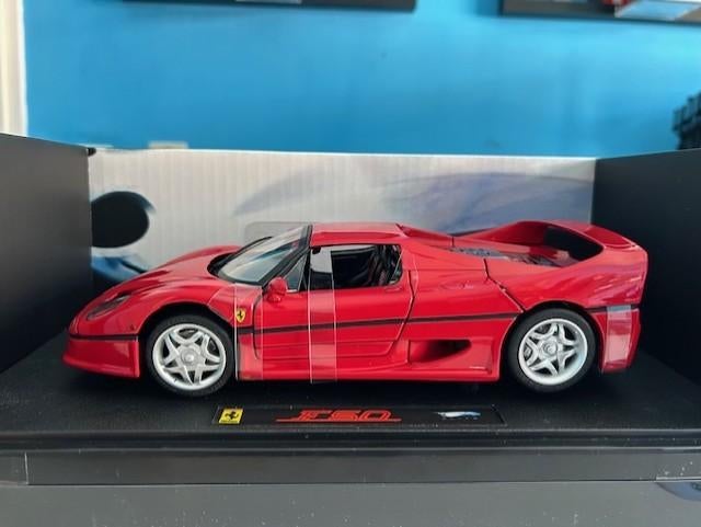 FERRARI F50 1:18 HOT WHEELS ELITE, Hobby en Vrije tijd, Modelauto's | 1:18, Ophalen of Verzenden, Zo goed als nieuw, Auto, Hot Wheels
